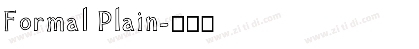 Formal Plain字体转换